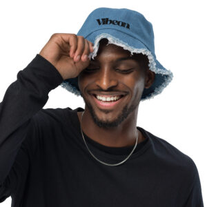 Distressed denim bucket hat - Image 3